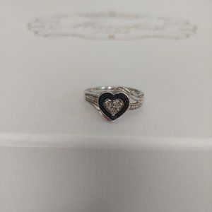 Blue Heart Anniversary Ring